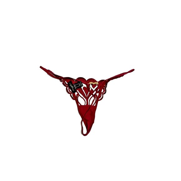 Honey Birdette Red Heart Thong Red - Picture 3 of 4
